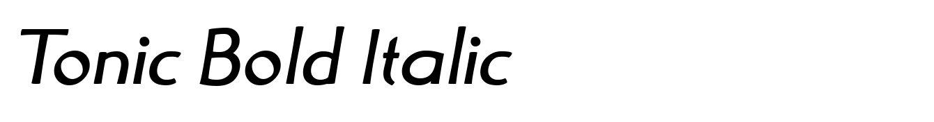 Tonic Bold Italic